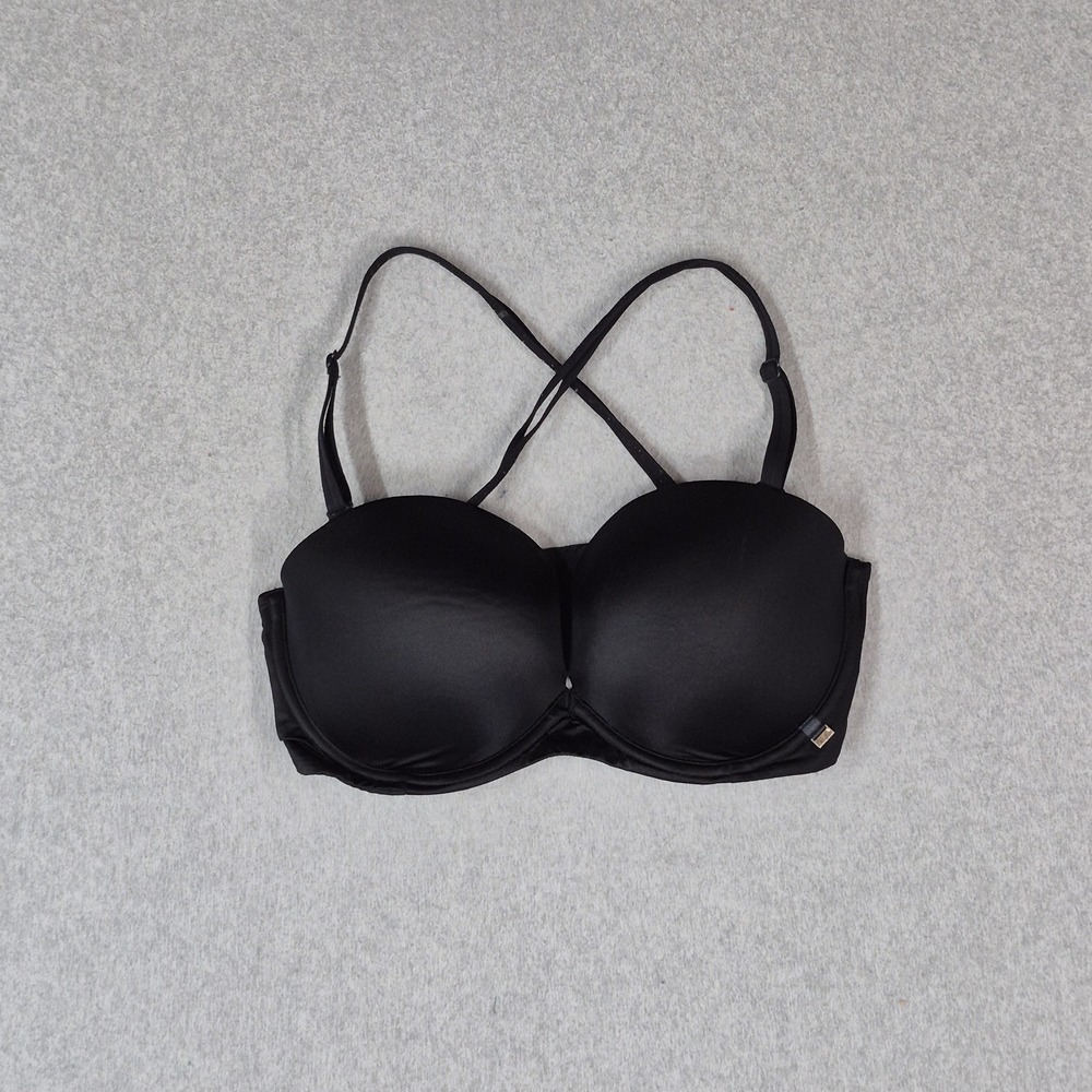 Victoria's Secret Women Bra 34DD Black Very Sexy Multi Way Push Up Underwired